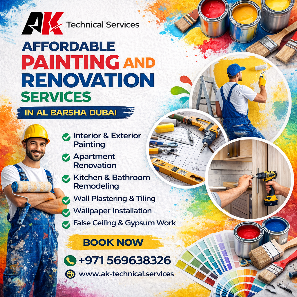 affordable painting and renovation services in al barsha dubai